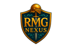RMG Nexus logo symbol representing the sci fi network across Rebootica Mobile Games, Realm of Origin, and the core RMG Nexus platform